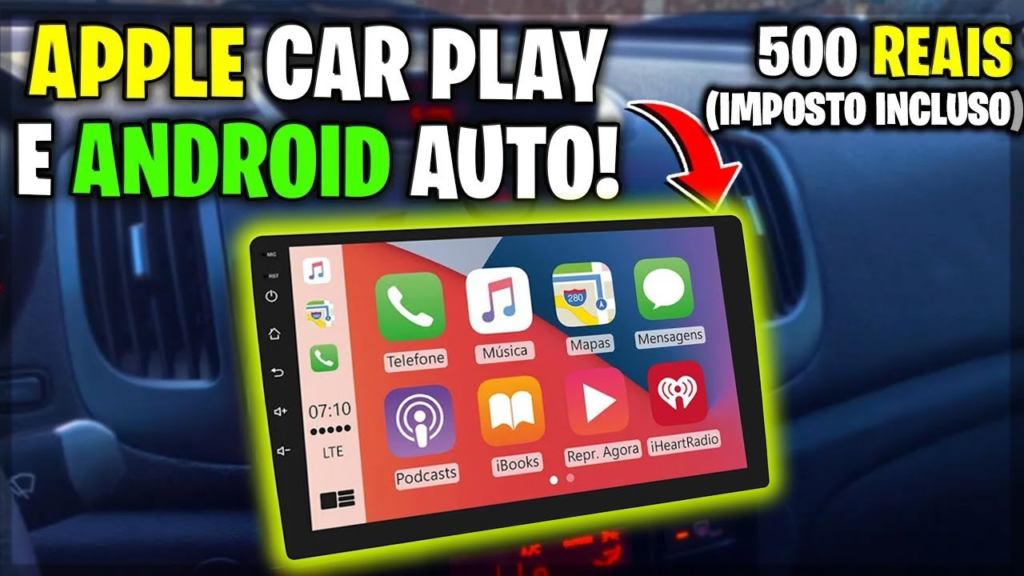Melhor MULTIMIDIA IMPORTADA com ANDROID AUTO e APPLE CARPLAY! (Pega em Qualquer Carro)