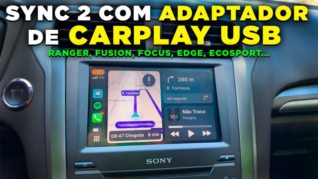 Como Instalar CarPlay Sem Fio na SYNC 2 sem Fazer Upgrade de Placa VISKOO